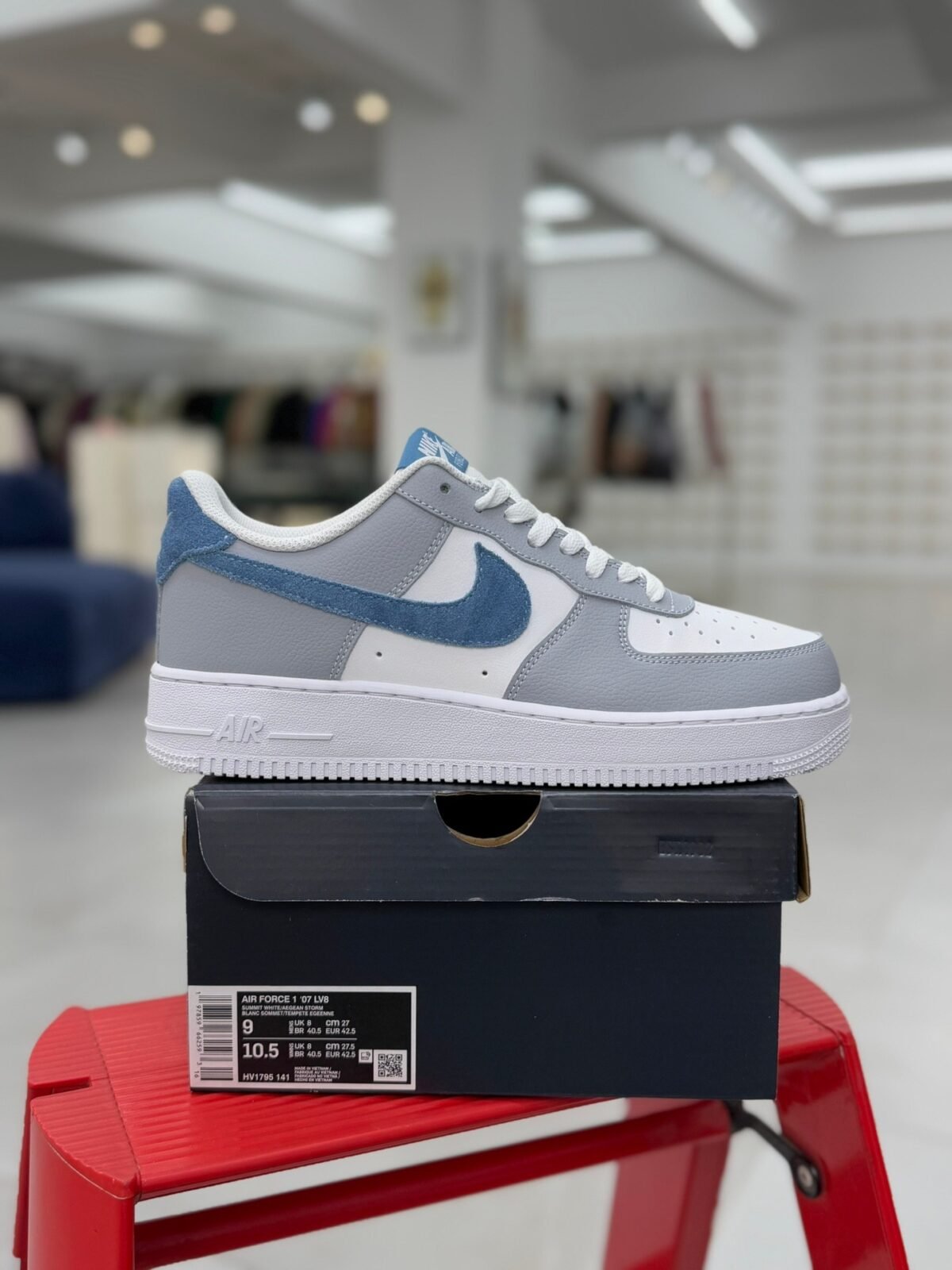 Nike Air Force 1 '07 LV8 'Grey Blue' - Image 3