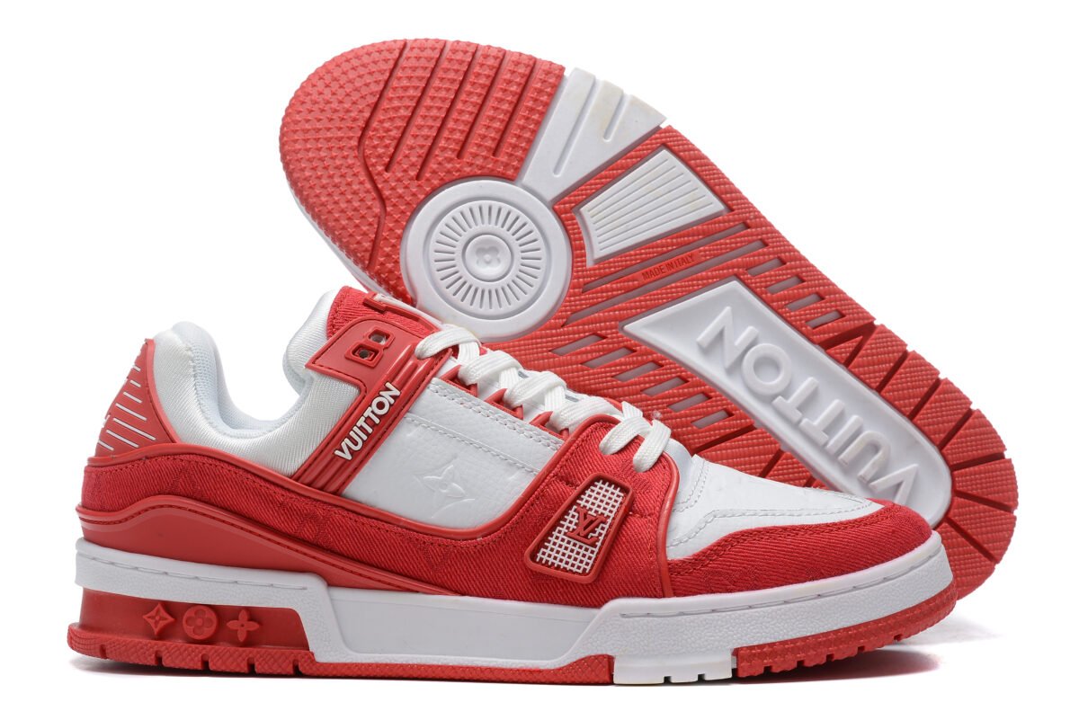 Louis Vuitton Sneaker Red/white - Image 5