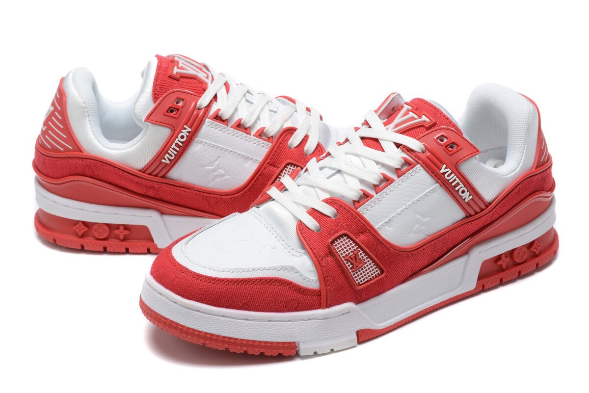 Louis Vuitton Sneaker Red/white - Image 3