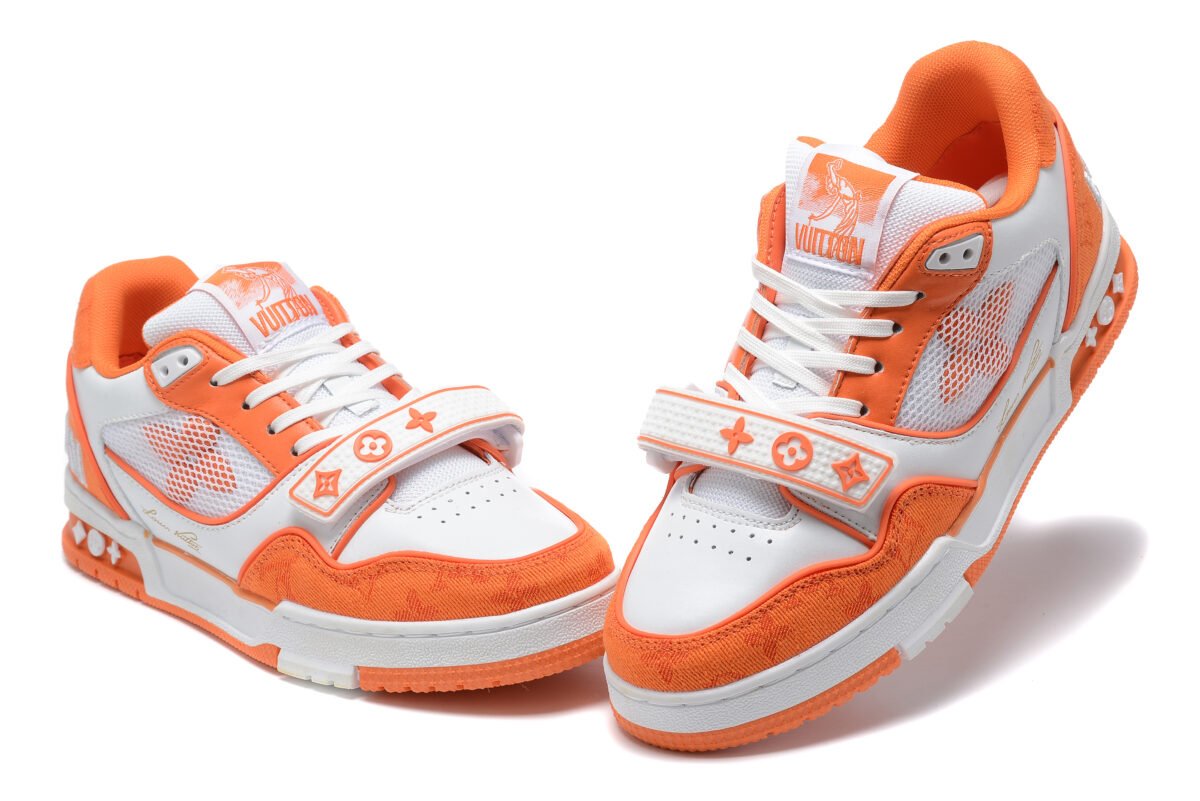 Louis Vuitton Sneaker Trainer white/orange - Image 4