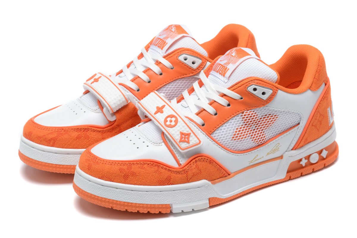 Louis Vuitton Sneaker Trainer white/orange - Image 2