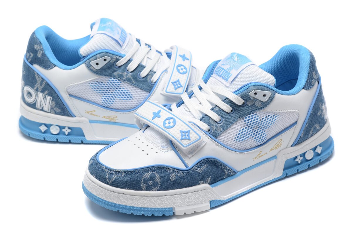 Louis Vuitton Sneaker white/blue - Image 4